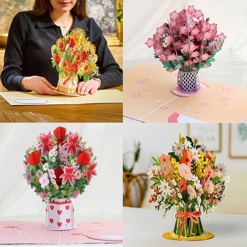 š Pop-Up Wildflower Valentineās Card