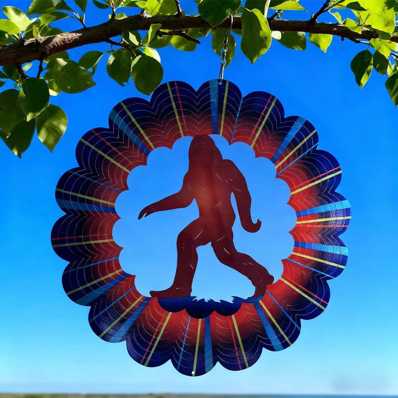 3D Rotating Wind Chime Mandala Wind Spinner Outdoor Garden Balcony Courtyard Creative Bird Stainless Steel Decorative Hanging