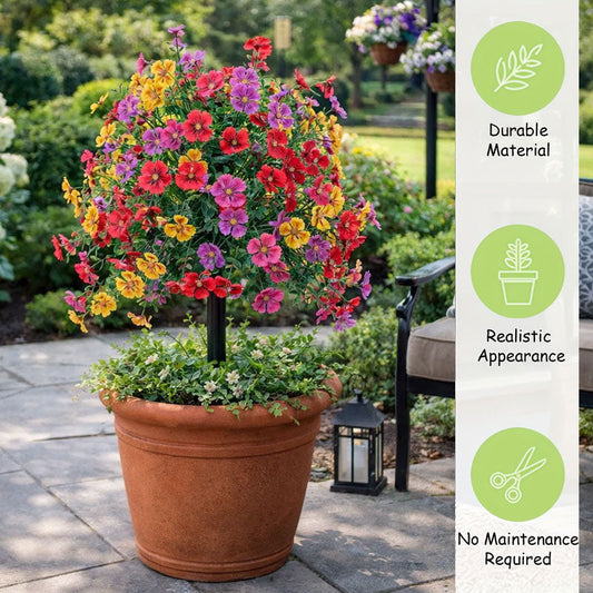 🌸LIMITED TIME SALE 50% OFF🌸Artificial Eucalyptus and Violet Ground-Insert Floral Decoration