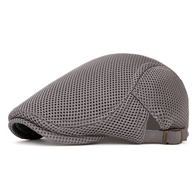 Pustende flat cap til herre – Justerbar newsboy-lue for sommeren