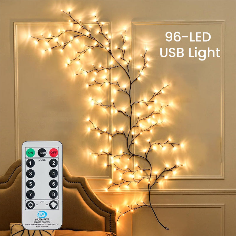 ✨ Fleksible LED-grenlys | Fjernstyrt juledekorasjon til veggen