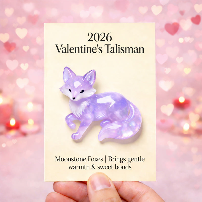 🦊 2026 Valentine’s Talisman – Moonstone Fox Charm A Symbol of Love, Warmth &amp; Gentle Bonds