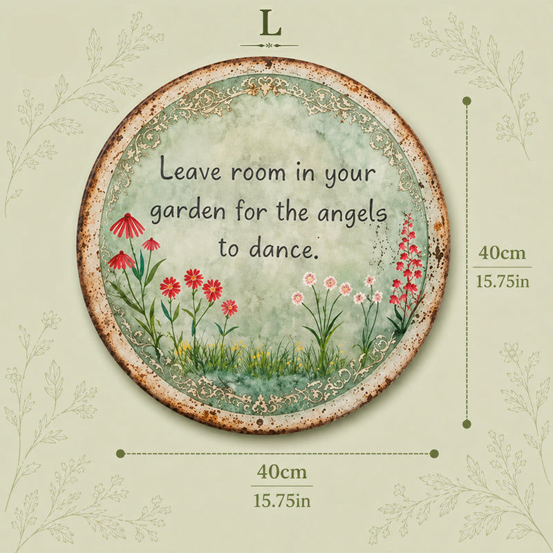 ✨ Angel Dance Round Metal Sign