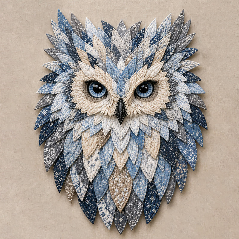 🦉 Patchwork Owl Wall Decor