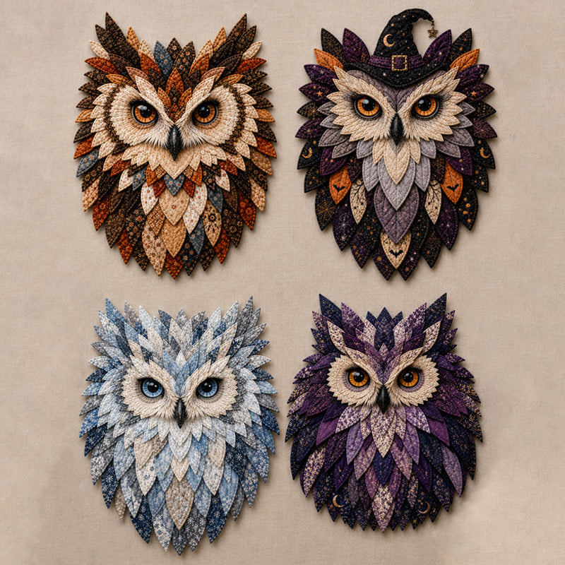 🦉 Patchwork Owl Wall Decor