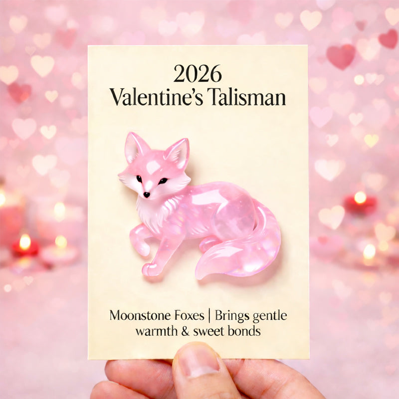 🦊 2026 Valentine’s Talisman – Moonstone Fox Charm A Symbol of Love, Warmth &amp; Gentle Bonds