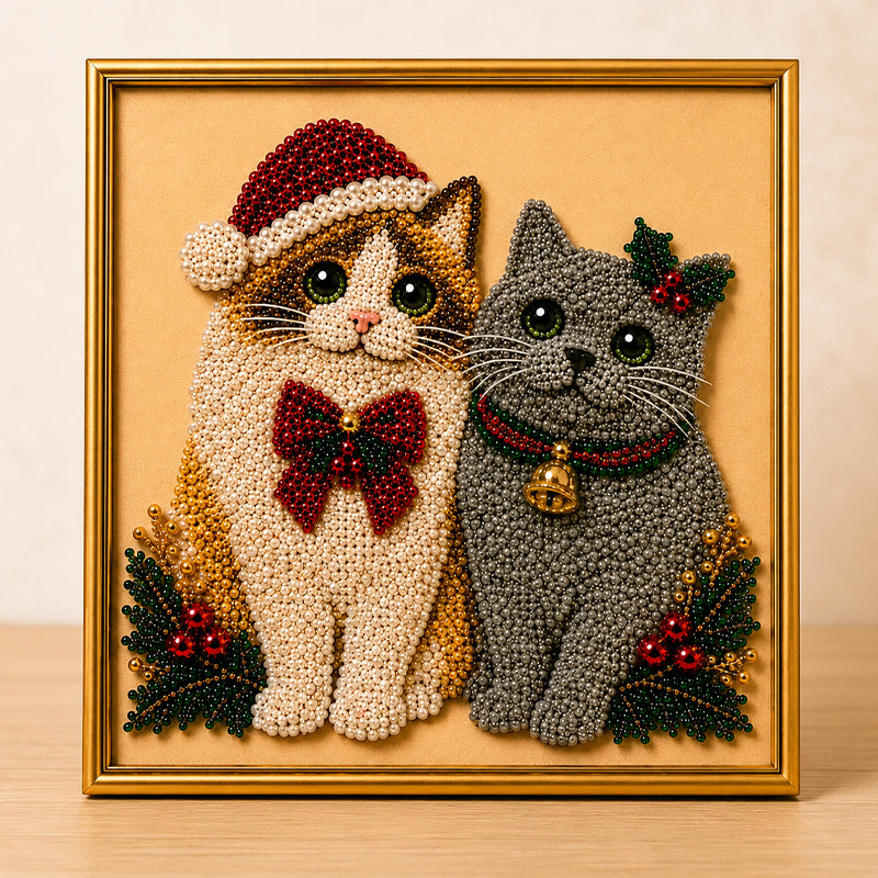 Festive Feline Bead Art Kits