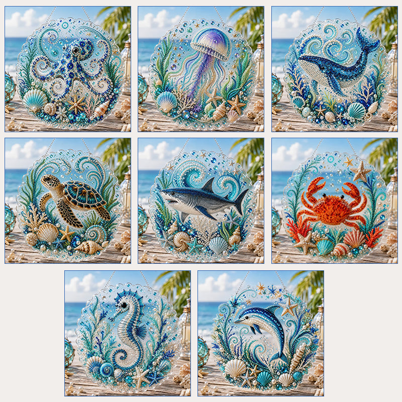🌊✨ Ocean Theme Pearl Art DIY Kit – Relaxing DIY Craft to Create Stunning Coastal Artwork
