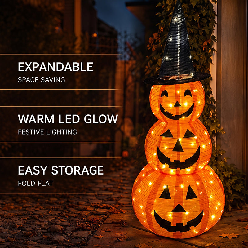 Halloween Light-Up Pumpkin Tower