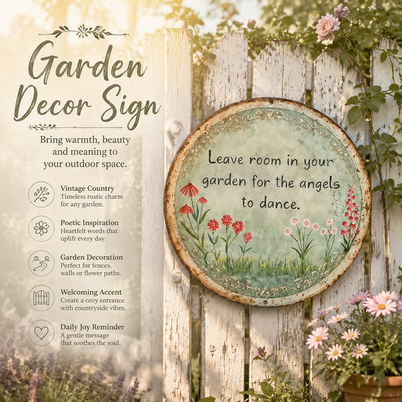 ✨ Angel Dance Round Metal Sign