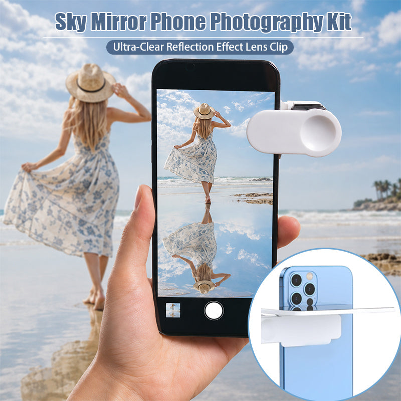 Sky Mirror Phone Photography Kit - Ultra-Clear Reflection Effect Lens Clip