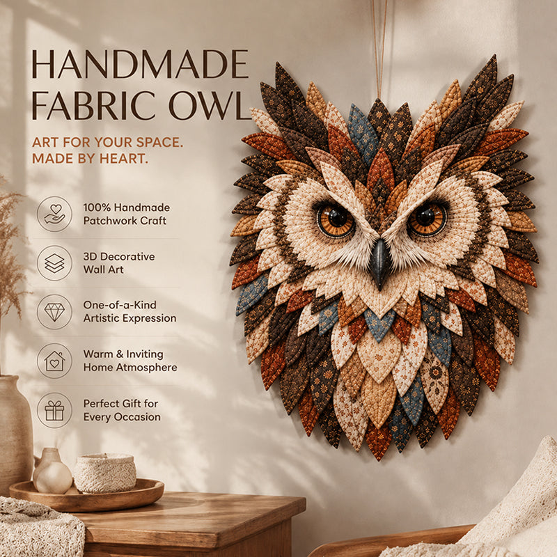 🦉 Patchwork Owl Wall Decor