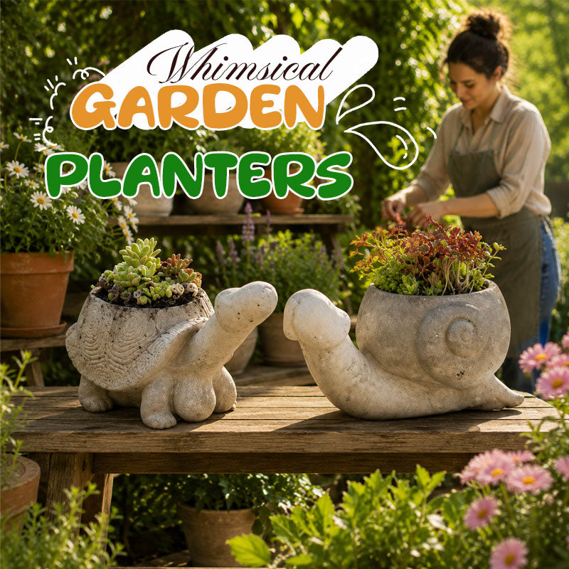 Fun garden planting pots