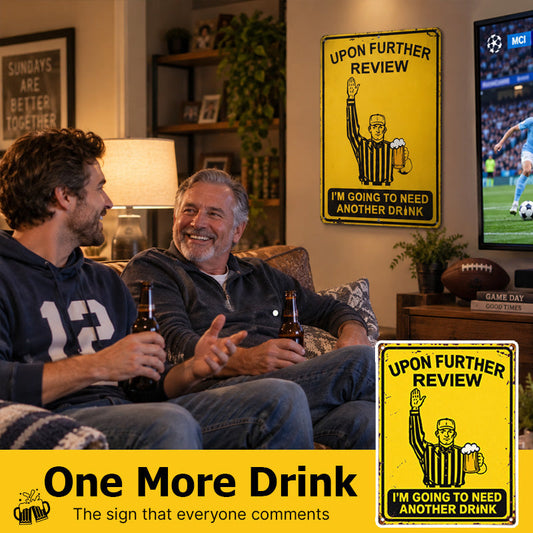 ⚽ Fotballpappas morsomme «Én drink til»-skilt