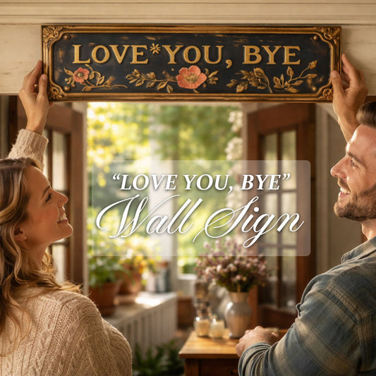 "Love you, Bye" Wall Sign