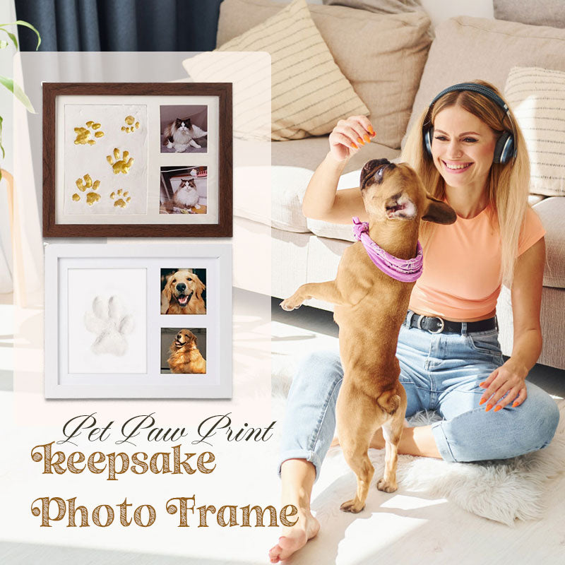 Pet Paw Print Keepsake Photo Frame