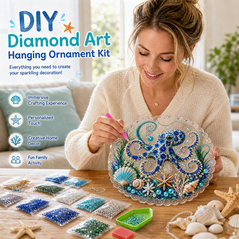 🌊✨ Ocean Theme Pearl Art DIY Kit – Relaxing DIY Craft to Create Stunning Coastal Artwork