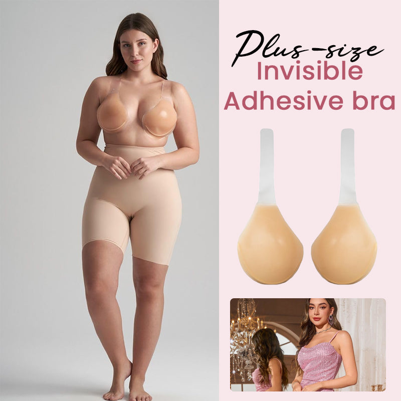 Plus-size invisible adhesive bra