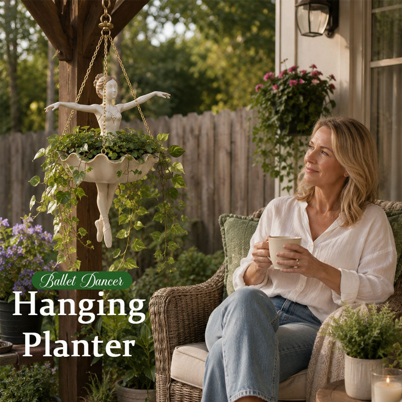 🩰🌿 Ballet Dancer Hanging Planter