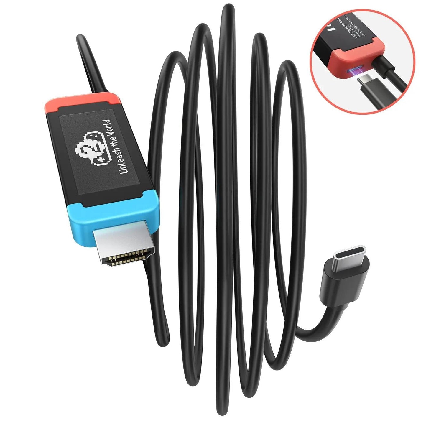Portable USB-C to HDMI Adapter for Nintendo Switch 2, Switch, Steam Deck & ROG Ally