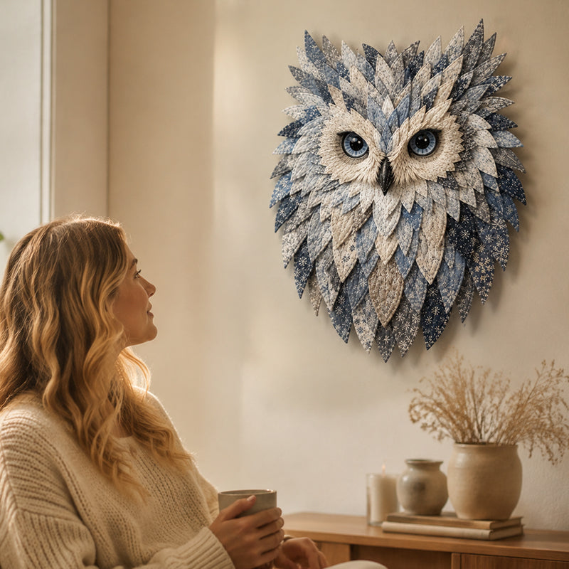🦉 Patchwork Owl Wall Decor