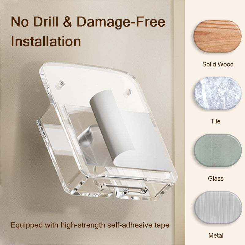 Wall-Mounted No Drill Phone &amp; Remote Control Storage Holder