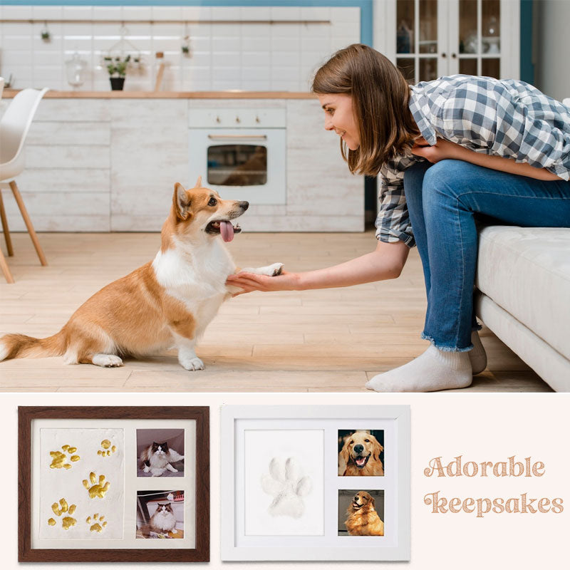 Pet Paw Print Keepsake Photo Frame