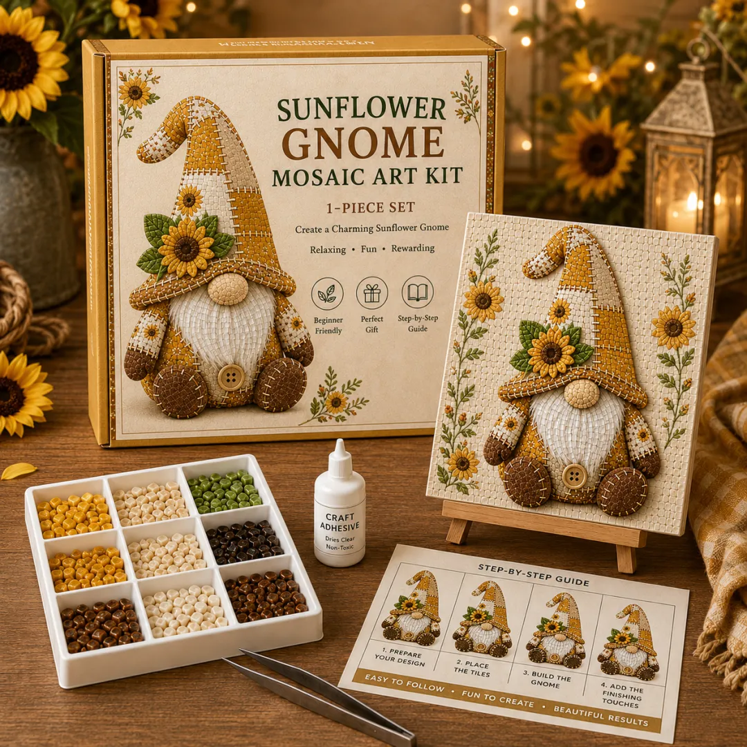 🔥Last Day Buy 3 & Get Free Shipping🧩 Gnome Mosaic Art Kit – Create Your Own Charming Handmade Masterpiece