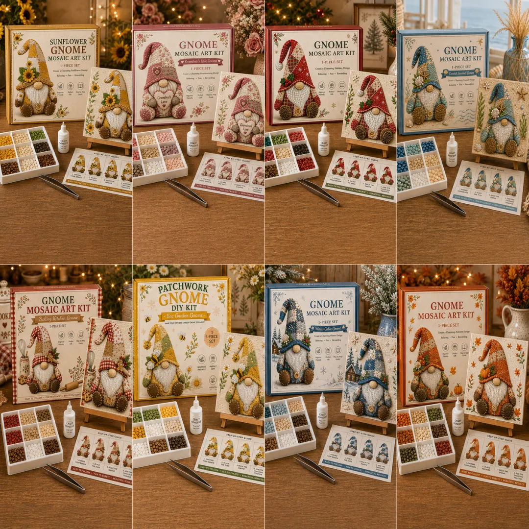 🔥Last Day Buy 3 & Get Free Shipping🧩 Gnome Mosaic Art Kit – Create Your Own Charming Handmade Masterpiece