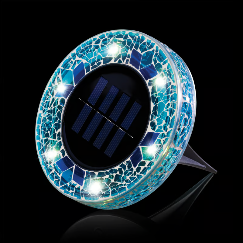 🌙 Solar Mosaic Disk Garden Lights