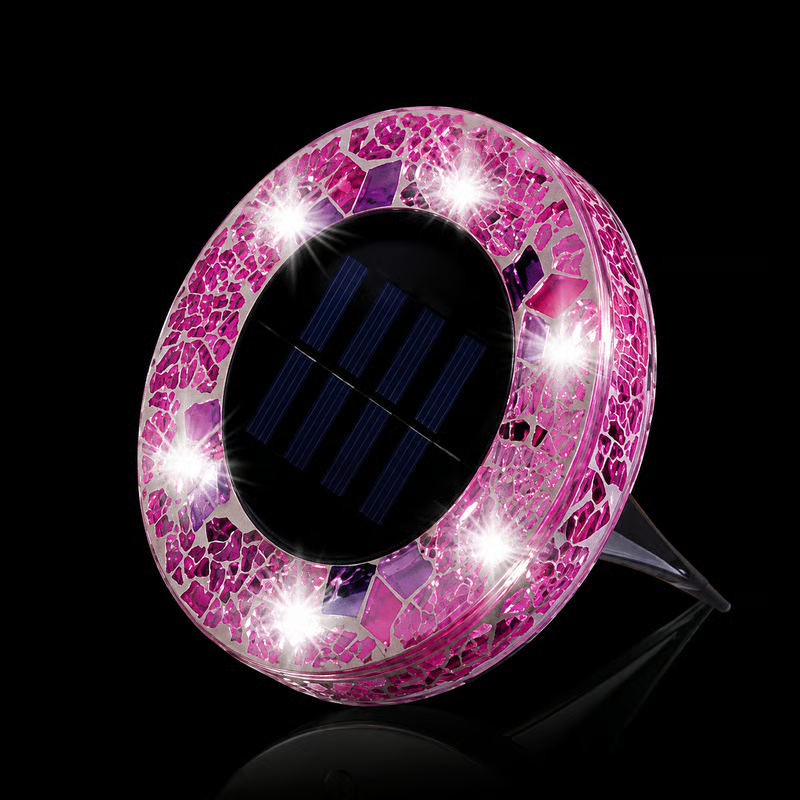 🌙 Solar Mosaic Disk Garden Lights