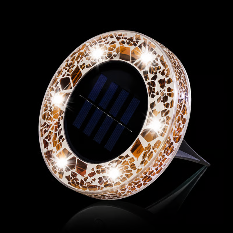 🌙 Solar Mosaic Disk Garden Lights