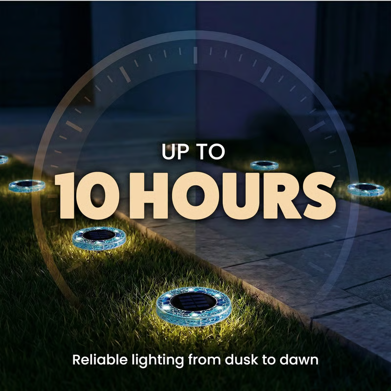 🌙 Solar Mosaic Disk Garden Lights