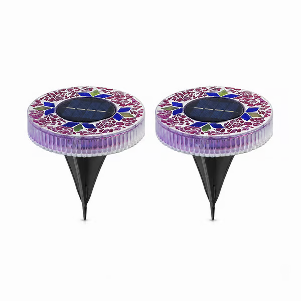 🌙 Solar Mosaic Disk Garden Lights