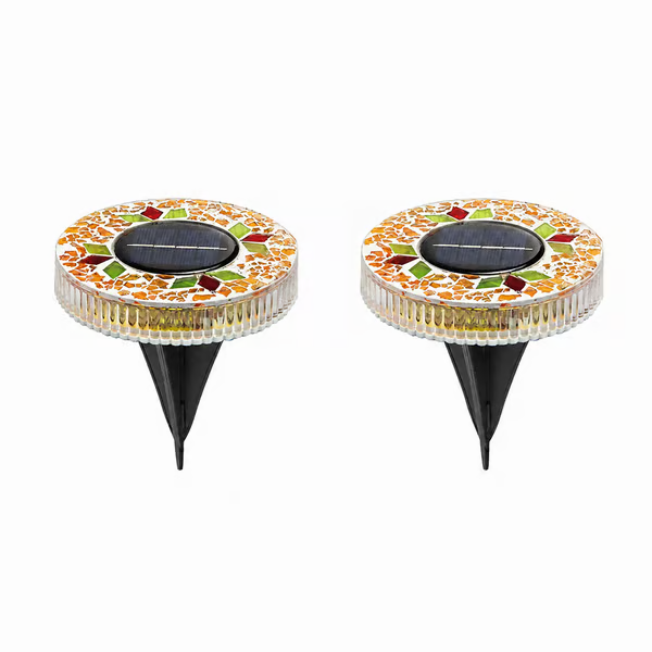 🌙 Solar Mosaic Disk Garden Lights