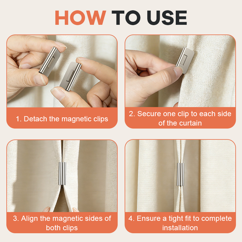 Magnetic Blackout Curtain Clips