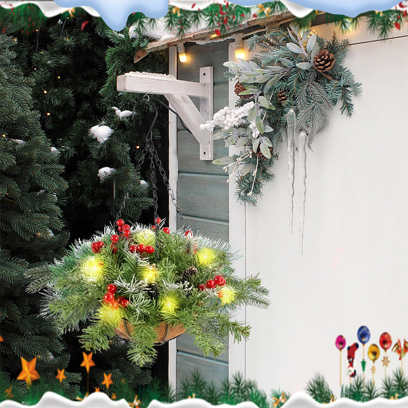 🎄 Spesialtilbud til jul 🏆 Hengende kunstig julekrans
