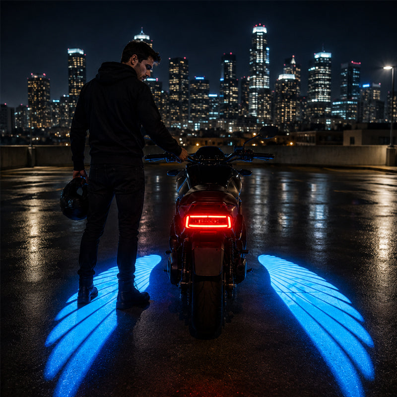 Motorcycle Angel Wing Projection Ground Light