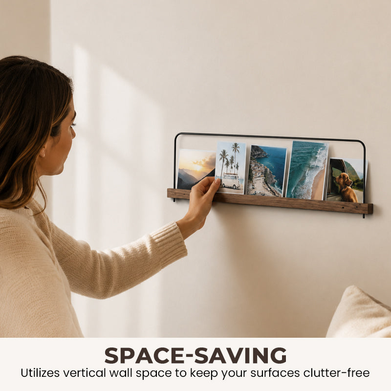 Minimalist Card Photo Display Shelf