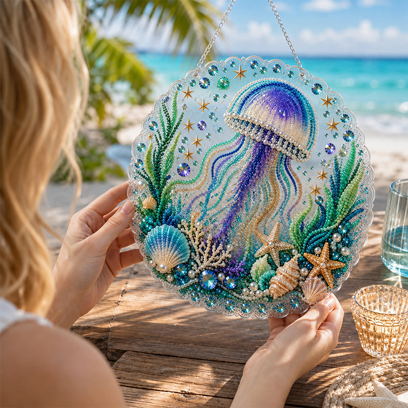 🌊✨ Ocean Theme Pearl Art DIY Kit – Relaxing DIY Craft to Create Stunning Coastal Artwork