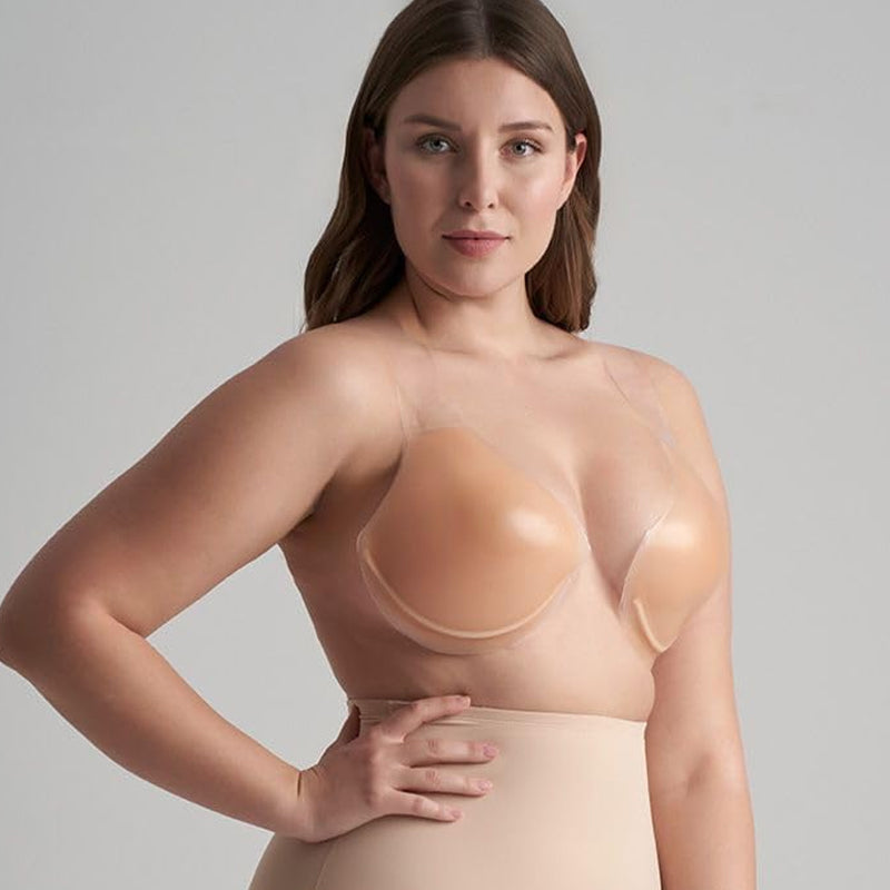 Plus-size invisible adhesive bra