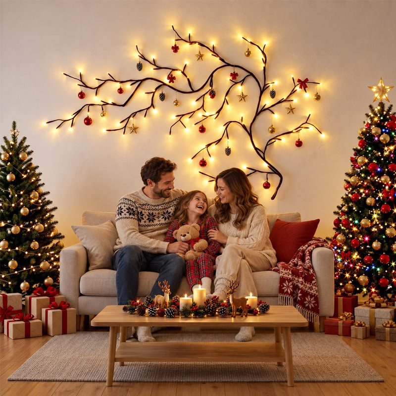 ✨ Fleksible LED-grenlys | Fjernstyrt juledekorasjon til veggen