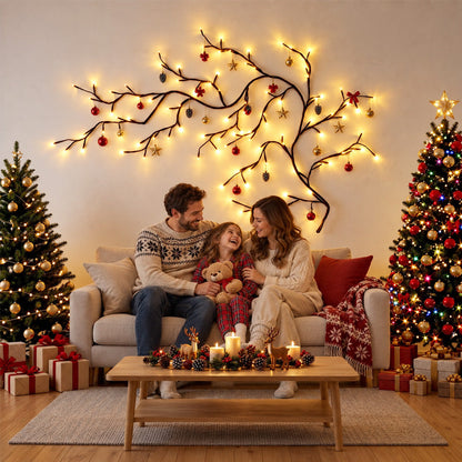✨ Fleksible LED-grenlys | Fjernstyrt juledekorasjon til veggen