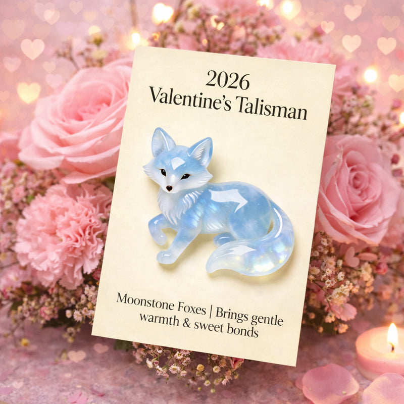 🦊 2026 Valentine’s Talisman – Moonstone Fox Charm A Symbol of Love, Warmth &amp; Gentle Bonds