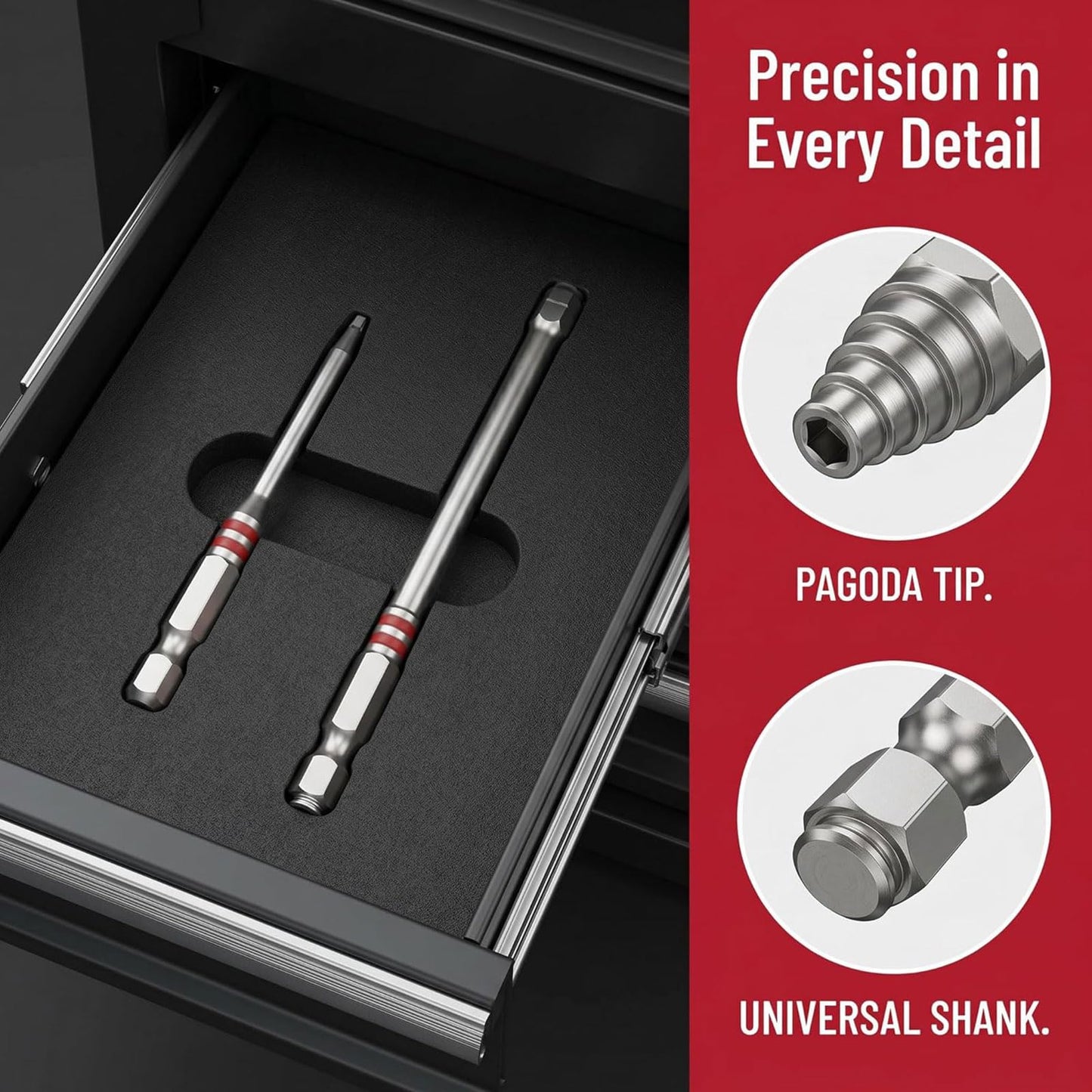 🔧  Pagoda-shaped Hex Bit