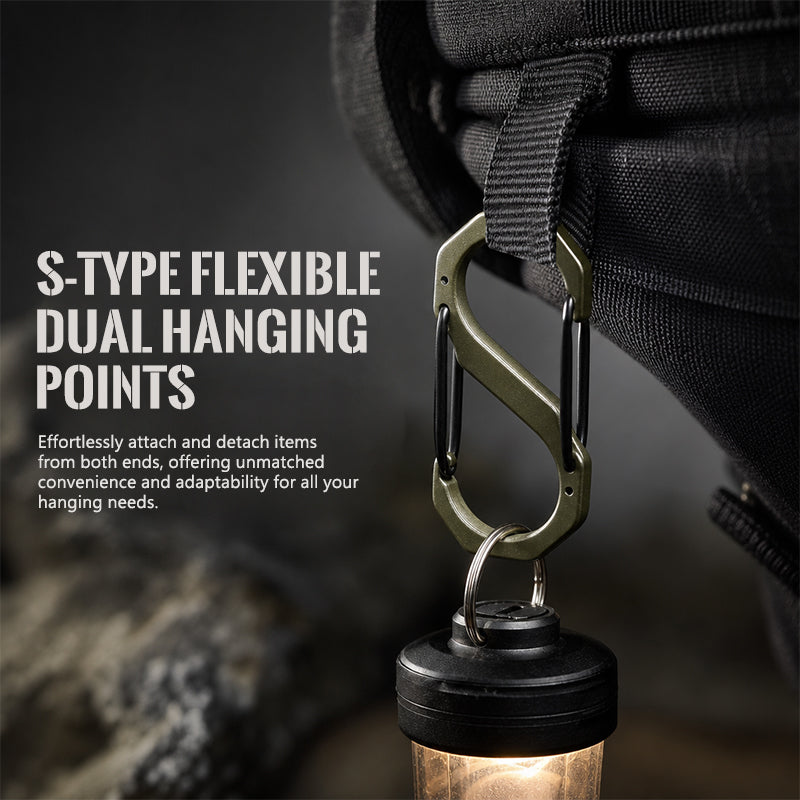 S-Type Tactical Outdoor Carabiner for Camping and Multi-functional Use