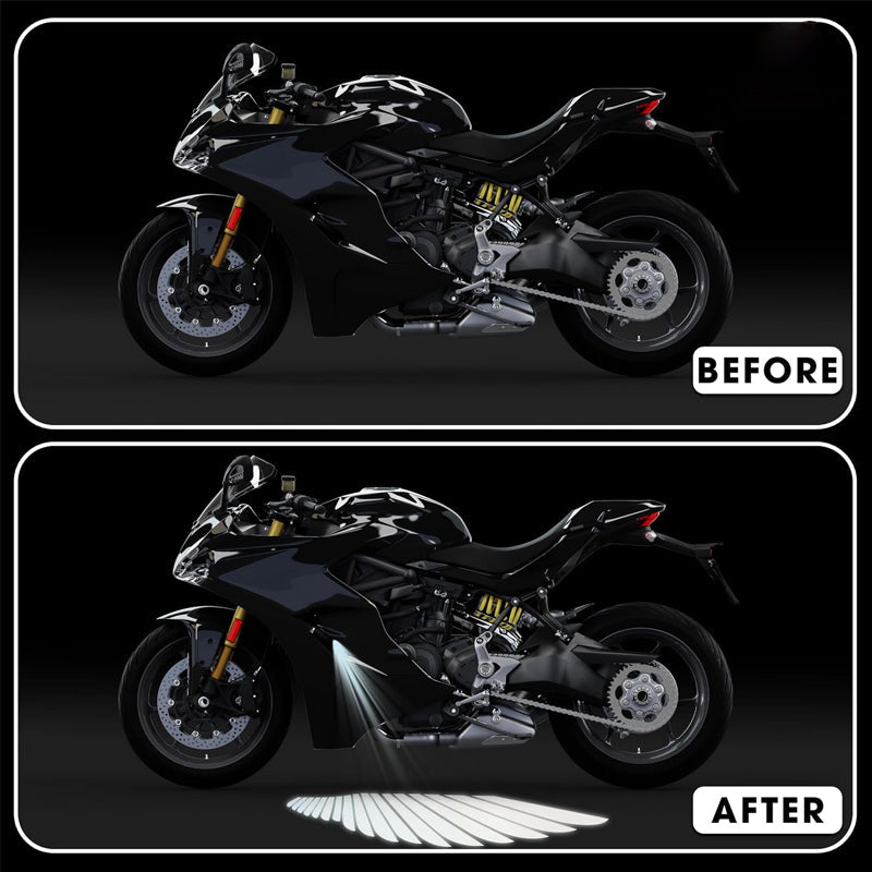 Motorcycle Angel Wing Projection Ground Light