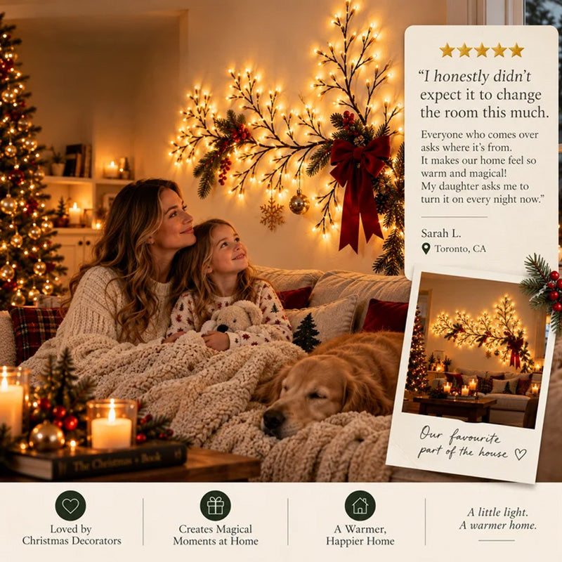 ✨ Fleksible LED-grenlys | Fjernstyrt juledekorasjon til veggen