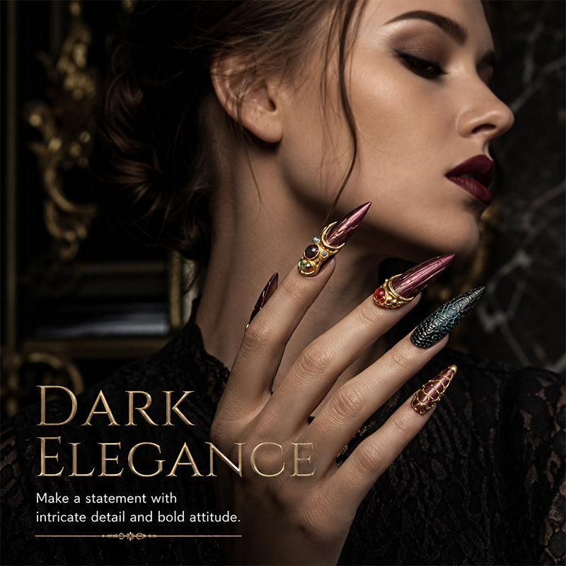 Gothic Inspired Press-On Nails Set