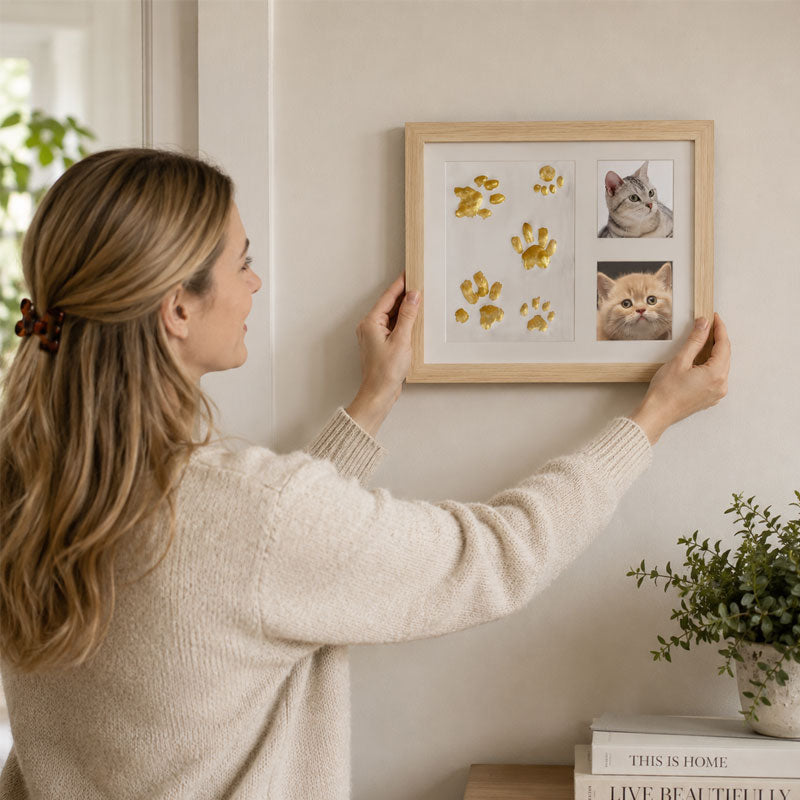 Pet Paw Print Keepsake Photo Frame
